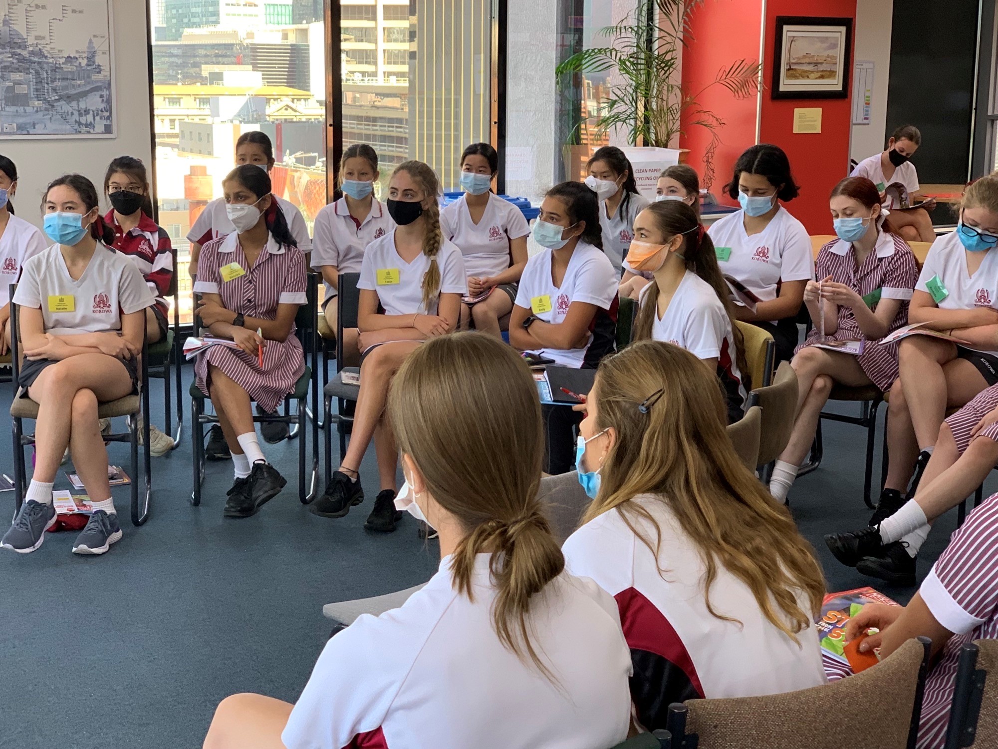 Korowa's Year 9s at Project Empathy Session in Melbourne.